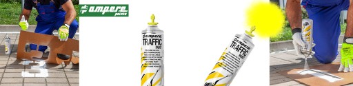 Линейная краска AMPERE TRAFFIC PAINT YELLOW 1 шт. 500мл