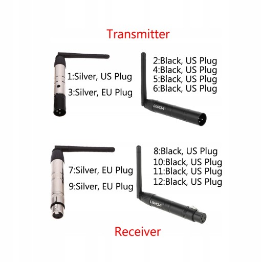 Беспроводной мужской передатчик XLR 2.4G ISM DMX512
