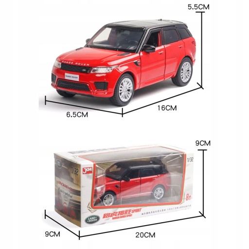 SAMOCHÓD AUTO ZABAWKA MODEL RANGE ROVER 1:32