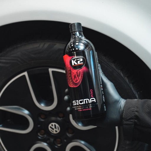 K2 Sigma PRO Гель для шин и резины 1 л + Губка для воска и полиролей K2