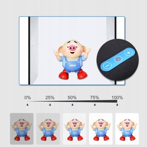 NAMIOT BEZCIENIOWY STUDIO DO ZDJĘĆ FOTOGRAFICZNY LED 25CM