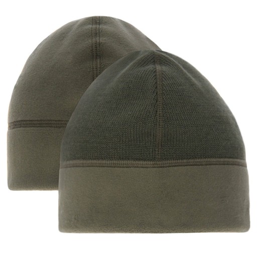 CZAPKA ZIMOWA WOJSKOWA WP WZ.420Z-MON Wełna MERINO Dwustronna Olive 52-53