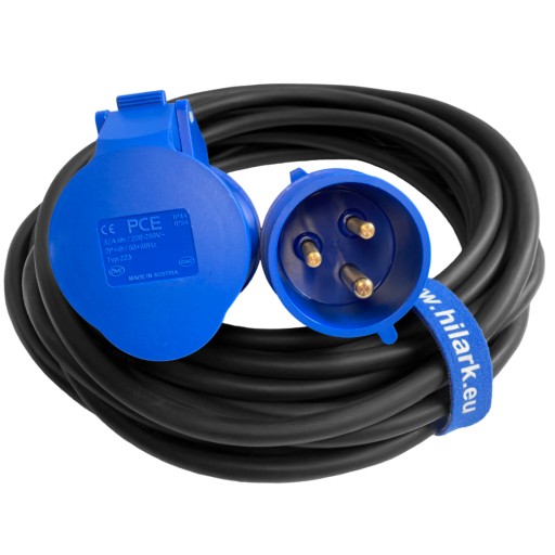 Удлинительный кабель 5м CEE 32A 3P 3х4мм резина H07RN-F OnPD