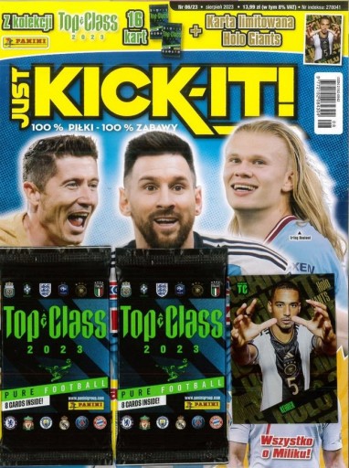 Пакеты Just Kick It №6 Top Class Ежемесячный журнал Panini 2023 Holo Giants
