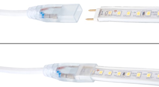 СВЕТОДИОДНАЯ ЛЕНТА 230V 2835/120 1M IP68 8W ТЕПЛЫЙ БЕЛЫЙ