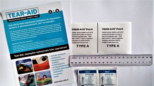FOLIA ŁATA NAPRAWCZA TEAR-AID TYP A KAŻDY MATERIAŁ