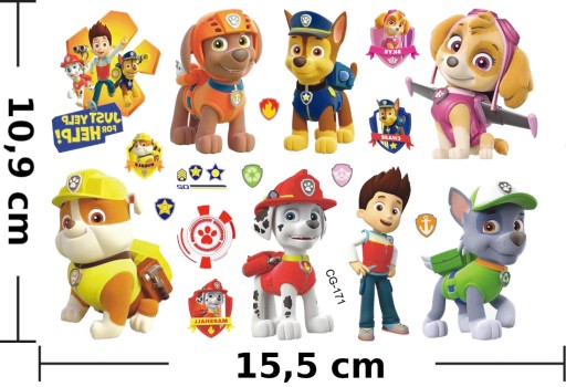 Моющиеся детские татуировки PAW PATROL PAW CG171