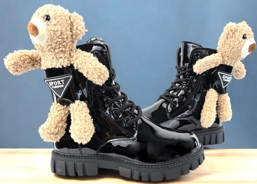 Утепленные ботинки для девочек, зимние ботинки на шнуровке + молния TEDDY BEAR *31*