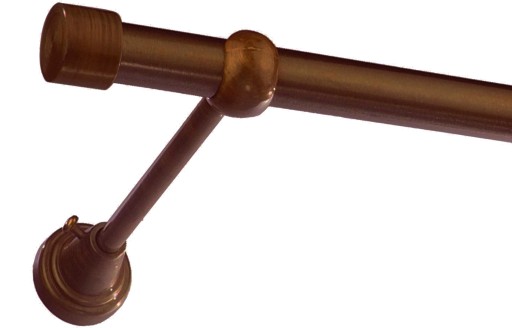 Karnisz metalowy fi 19 pojedynczy 430 cm bez żabek