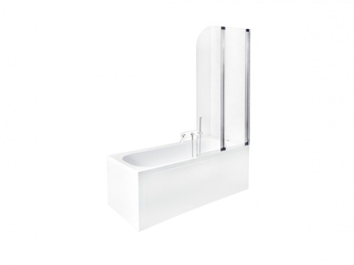 Шторка для ванны Ambition 2 Besco 80,5 x 140 хромированный профиль