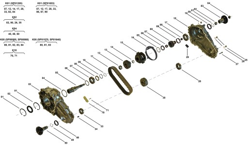 ПОДШИПНИКИ РЕДУКТОРА MERCEDES ML 164 W164 GL X164