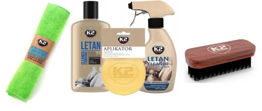 НАБОР ДЛЯ ЧИСТКИ И УХОДА ЗА КОЖЕЙ K2 LETAN ИЗ МИКРОФИБРЫ