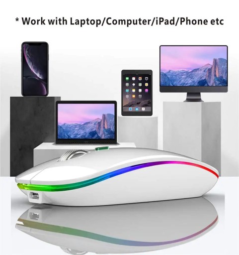 Беспроводная рабочая мышь USB 2,4 ГГц с подсветкой