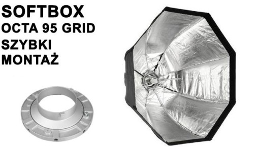 SOFTBOX octa 95cm BOWENS + Grid - SZYBKI MONTAŻ
