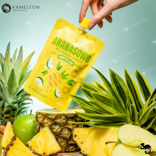 Фруктовое пюре OWOLOVO TROPICAL АНАНАС ЯБЛОКО АНАНАС 200г х12 2,4КГ