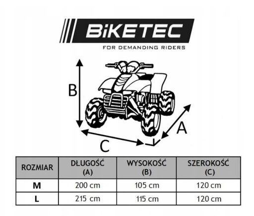 Брезентовый чехол QUAD ATV cf-moto 520 длинный