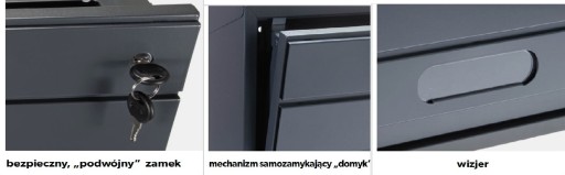 Почтовый ящик ANTRACITE с номером дома | GRAWER | BSL-3 | DARCO
