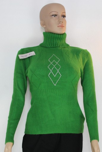 Классический СВИТЕР, водолазка, стразы, женственная полоска, S/M