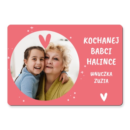 Foto magnes ze zdjęciem na lodówkę PREZENT NA ŚWIĘTA dla Dziadków 10x7cm
