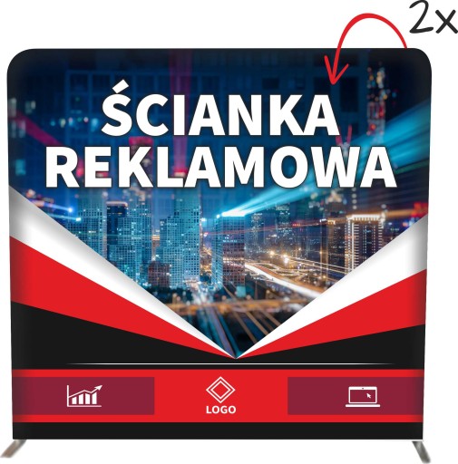 Текстильная реклама стена 250x230см для печати двойной проект