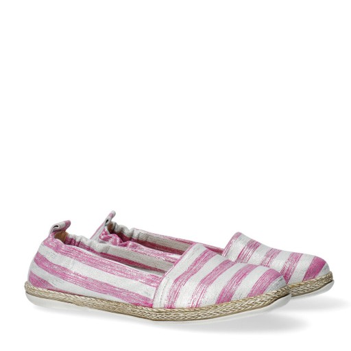 Arturo Vicci Espadryle różowo srebrne 38