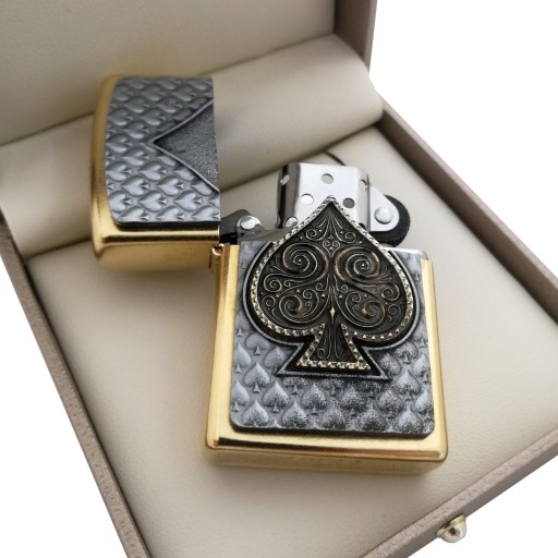ЗАЖИГАЛКА ZIPPO PIK, ЗОЛОТОЙ СЕРТИФИКАТ 24 КАРАТА