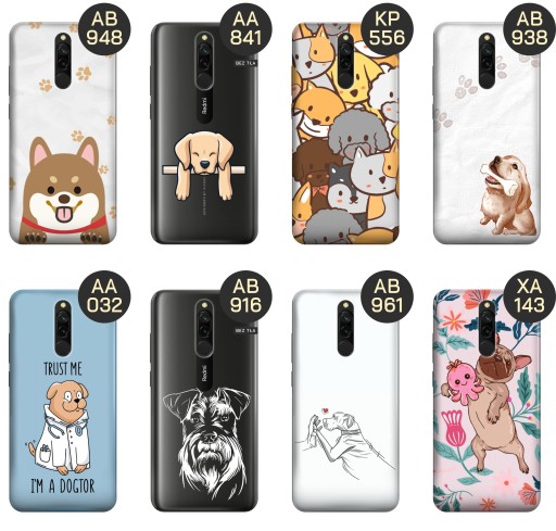 ETUI DO XIAOMI REDMI 8 WZORY PSY PIESKI PSIAKI OBUDOWA POKROWIEC CASE