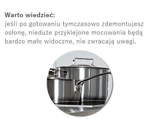 Osłona płyty kuchennej kuchenki szer 44-65cm REER
