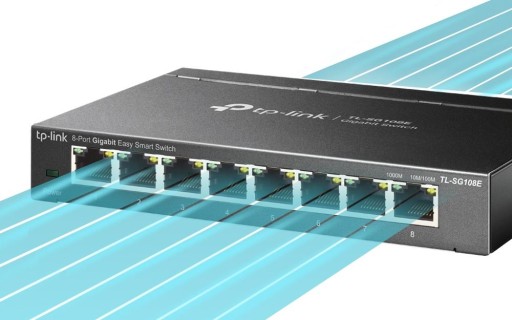 КОММУТАТОР TP-LINK TL-SG108E 8 ГИГАБИТНЫХ ПОРТОВ 1000 МБ/с