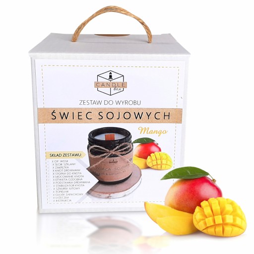 4X ŚWIECE SOJOWE MANGO ZESTAW XL DO ROBIENIA ŚWIEC PREZENT NA URODZINY MAMY