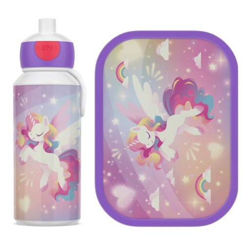 MEPAL ŚNIADANIÓWKA POJEMNIK LUNCHBOX KANAPEK BIDON UNICORN GLOW JEDNOROŻEC