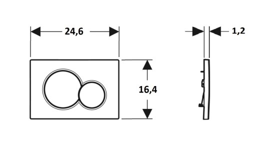 КНОПКА СМЫВАНИЯ Geberit Sigma01 ЧЕРНАЯ