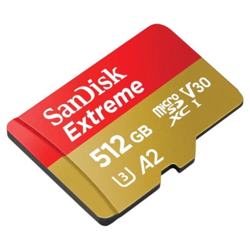 Карта памяти SanDisk Extreme объемом 512 ГБ.
