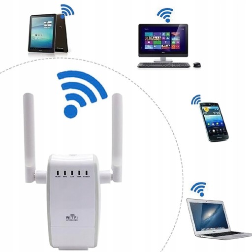 Bezprzewodowy wzmacniacz sygnału Wi-Fi 300 Mb/s