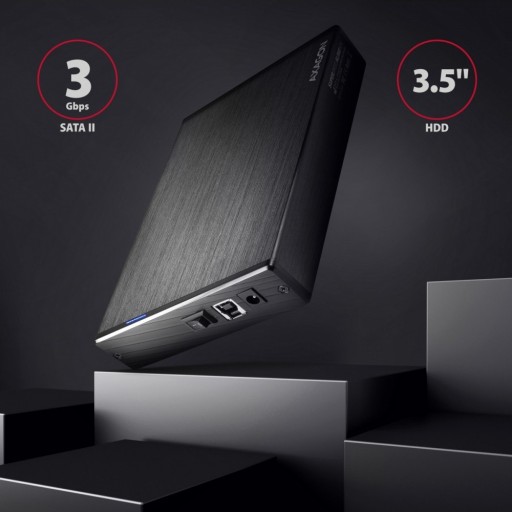 ВНЕШНИЙ КОРПУС ДЛЯ НАКОПИТЕЛЯ SATA 3.5 USB 3.2 AXAGON EE35-XA3 АЛЮМИНИЕВЫЙ КАРМАН
