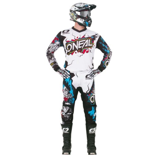 O'neal Villain biała dziecięca bluza na rower MTB ENDURO TRAIL S 120-125cm