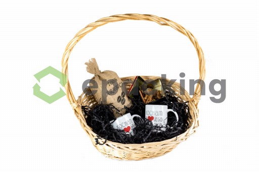 Бумажная стружка, наполнитель для пакетов, черная, 1 кг.