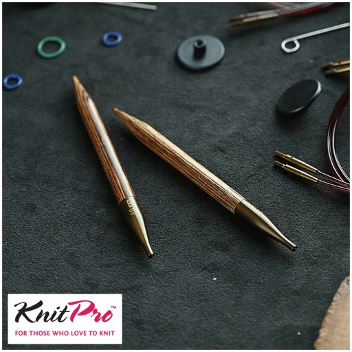 KNITPRO деревянные сменные спицы - ИМБИРНЫЙ - 5,50 мм