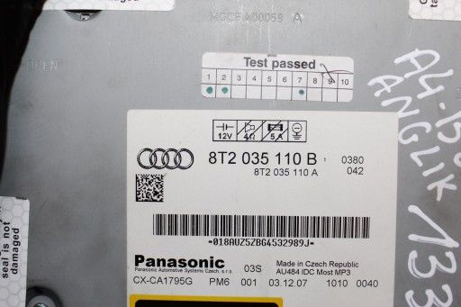 CD-ЧЕЙНДЖЕР AUDI A4 B8 8T2035110B АНГЛИЙСКИЙ