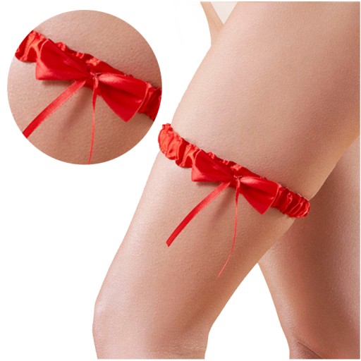 JULIMEX Узкая красная подвязка Prom Matura Wedding Andorra PW-48