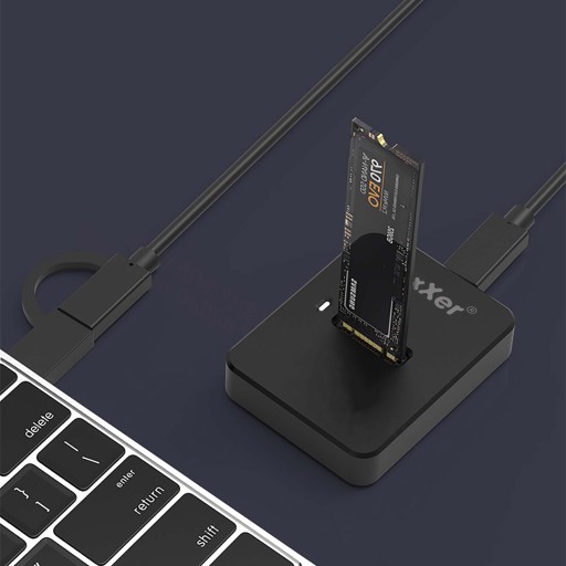 Док-станция для твердотельного накопителя M.2 SATA/PCIe NGFF/NVMe USB Type C 3.1, 10 ГБ/с
