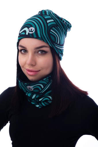 Термоактивная женская спортивная шапка Queen of Kings с флисом GREEN 2 QOK