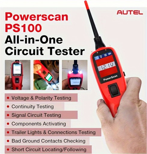 Тестер автомобильных цепей Autel PowerScan 20 сек.