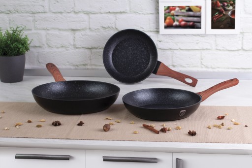 Zestaw 3 patelni Berlinger Haus Ebony Rosewood