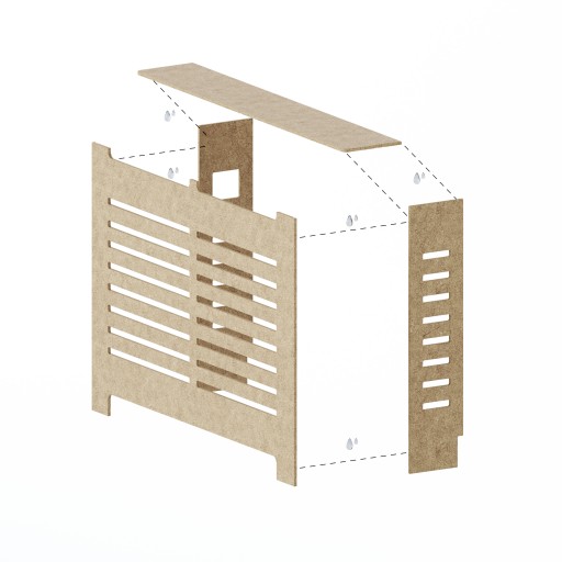 Решетка радиатора / крышка радиатора 82x58 см I