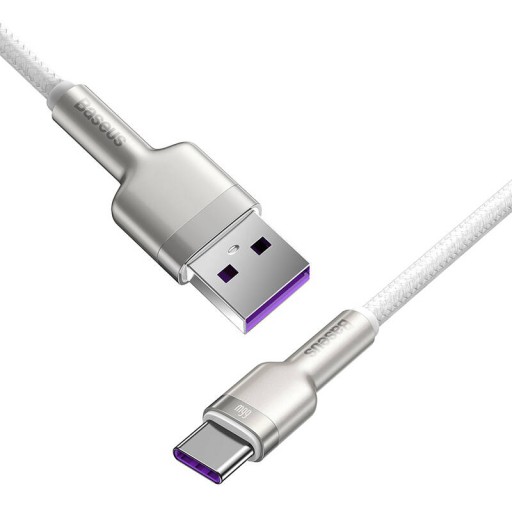 Кабель Baseus Cafule USB — USB-C, 66 Вт, 2 м (белый)