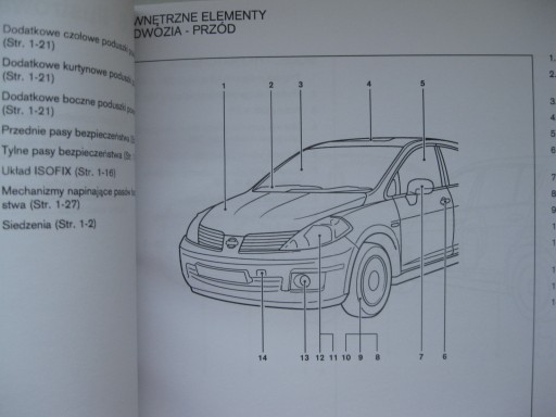 NISSAN TIIDA I 2004-2012 Руководство пользователя на польском языке