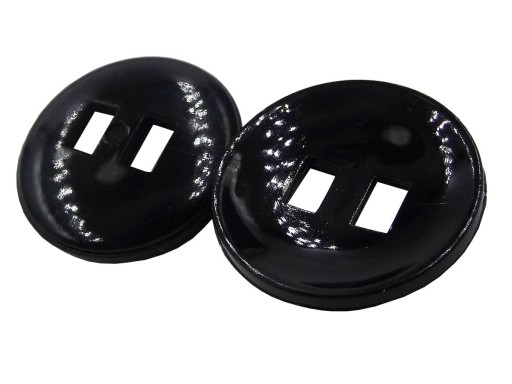 15mm Guziki ozdobne 1 sztuka kolor CZARNY K622 guzik dwudziurkowy 0543
