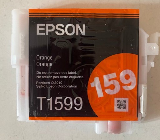 EPSON CARTRIDGE T1599 ОРАНЖЕВЫЕ ЧЕРНИЛА ОРИГИНАЛ ПУСТОЙ