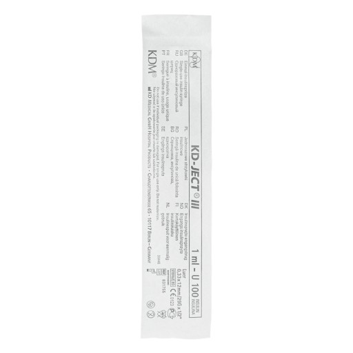 Strzykawki insulinowe 1ml G29 0,33x12mm luer 100x